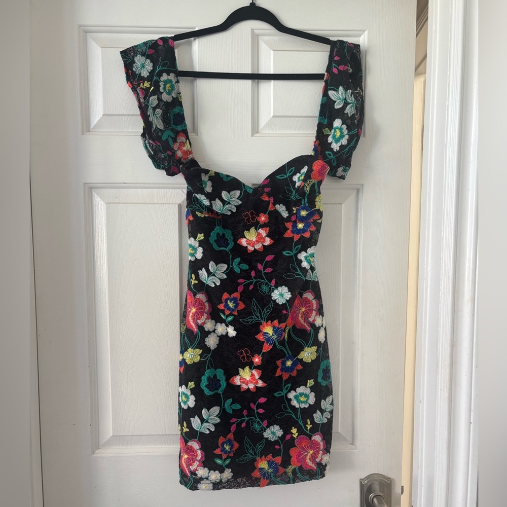 Lulus Floral Off the Shoulder Dress